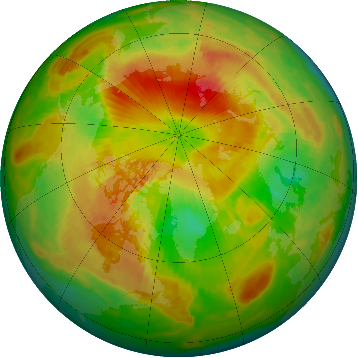 Arctic ozone map for 12 May 2002